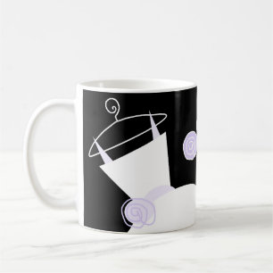 Mug Mariage Gown Purple 'Bridesmaid' noir