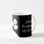 Mug Mariage Gown rose 'Bridesmaid' noir (Devant droit)
