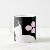 Mug Mariage Gown rose 'Bridesmaid' noir (Devant gauche)