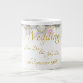Mug mariage - Mariée avec bouquet mariage coloré (Devant)