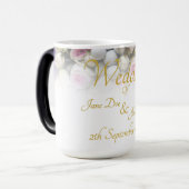 Mug mariage - Mariée avec bouquet mariage coloré (Devant gauche)