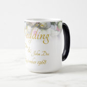 Mug mariage - Mariée avec bouquet mariage coloré (Devant droit)