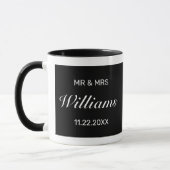 Mug Mariage minimaliste moderne M. Mme (Gauche)