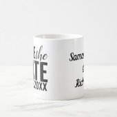 Mug Mariage moderne Sauvez La Typographie De La Date (Centre)