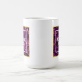 Mug Mariage moderne violet et or marbre Abstrait (Centre)