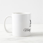 Mug Mariage Monogram Elegant Simple chic (Gauche)