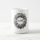 Mug Mariage Monogramme Hydrangea (Centre)