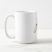 Mug Mariage monogramme simple, élégant (Gauche)