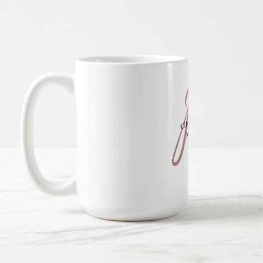 Mug Mariage monogramme simple, élégant (Gauche)
