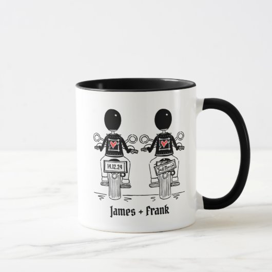 Mug Mariage motocyclette Grooms (Droite)