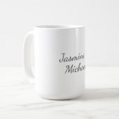 Mug Mariage Noms De Couple De Calligraphie Chic Adorab (Devant gauche)