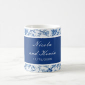 Mug Mariage Oiseaux Bleus et Fleurs de Chinoiserie (Centre)