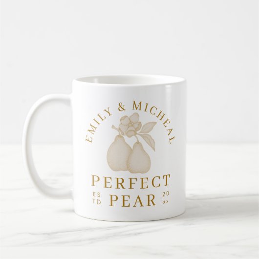 Mug Mariage Perle Parfaite Dorée (Gauche)
