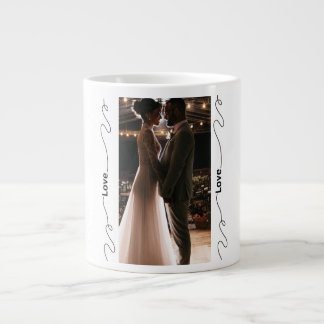 Mug Mariage personnalisé avec amour fleuri