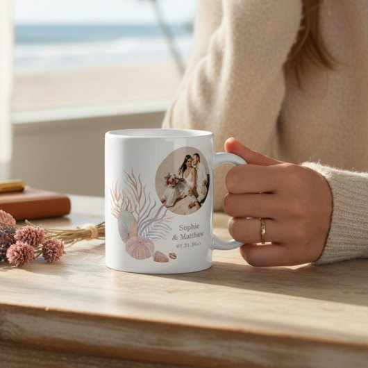 Mug Mariage photo de Beach Seashells