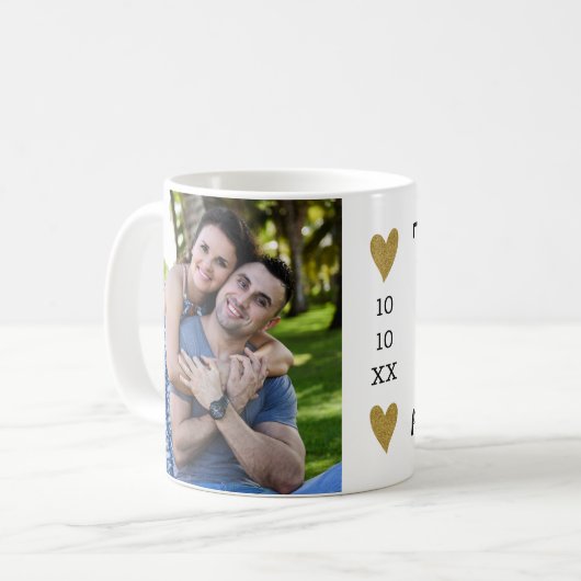 Mug Mariage photo de la mariée et de la mariée (Devant gauche)