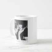 Mug Mariage photo minimaliste noir blanc (Devant gauche)