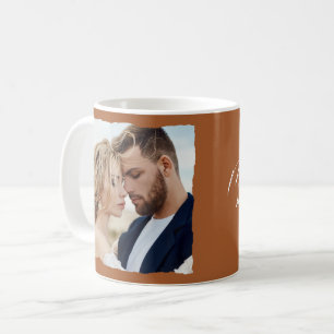 Mug Mariage photo moderne personnalisé M. et Mme.
