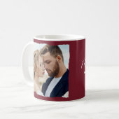 Mug Mariage photo moderne personnalisé M. et Mme. (Devant gauche)
