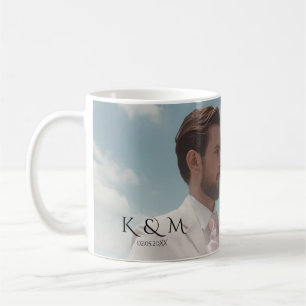 Mug Mariage photo Vintage Pastel Élégant