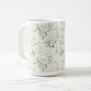 Mug Mariage romantique à fleurs blanches