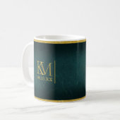 Mug Mariage Romantique au Clair de Lune Émeraude Vert (Devant gauche)