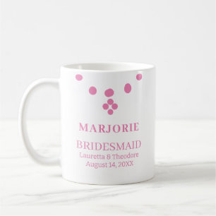 Mug Mariage rose nommé par le nom personnel