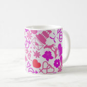 Mug Mariage rose ornements motif 03 (Devant droit)