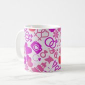Mug Mariage rose ornements motif 03 (Devant gauche)