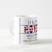 Mug Mariage royal 2018 de H et de M - (Devant gauche)