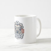 Mug Mariage rustique patriotique dans une grange (Devant droit)