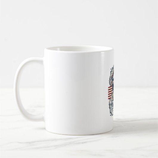 Mug Mariage rustique patriotique dans une grange (Gauche)