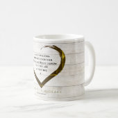 Mug Mariage Rustique Simple Coeur Love Citation (Devant droit)
