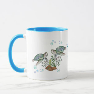 Mug Mariage sur la plage des tortues marines