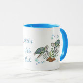 Mug Mariage sur la plage des tortues marines (Devant droit)