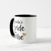 Mug Mariage Tribe Gold Date Coeur personnalisé (Devant gauche)