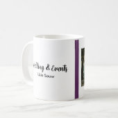 Mug Mariage violet et blanc (Devant gauche)