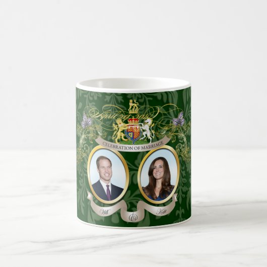 Mug mariage will & kate /couleurs DIY (Centre)