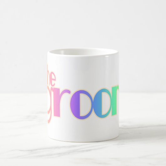 Mug Marié des textes d'arc-en-ciel (Centre)