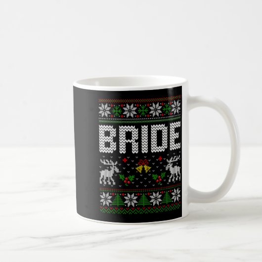 Mug Marié Époux Mariée Couple Fiancé Pull Ugly (Droite)