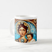 Mug Marie et Jésus Art et citation (Devant gauche)