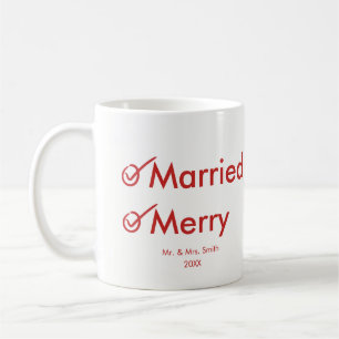 Mug Marié et joyeux  Premier Noël de mariage