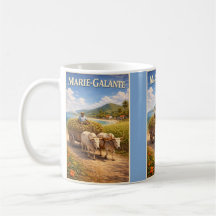 Marie-Galante Charrette Boeuf Vintage Poster