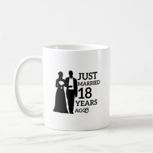 Mug Marié Il Y A 18 Ans, Couple Du 18E Anniversaire