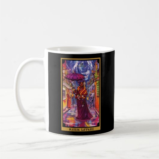 Mug Marie Laveau Justice Tarot Card Voodoo Witch Nouve (Gauche)