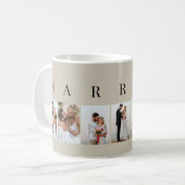 Mug MARIÉ naturel et noir 7 photo Collage photo (Devant gauche)