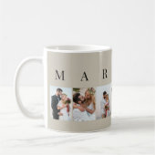 Mug MARIÉ naturel et noir 7 photo Collage photo (Gauche)