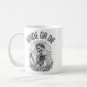 Mug Marie ou Morte Gothique Squelette Robe de Mariée E (Gauche)