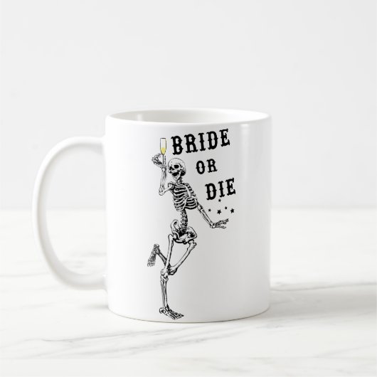 Mug Marie ou mourir squelette dansant gothique enterre (Gauche)