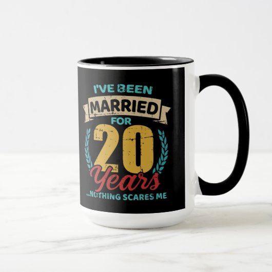 Mug Marié pendant 20 ans 20e mariage anniversaire (Droite)